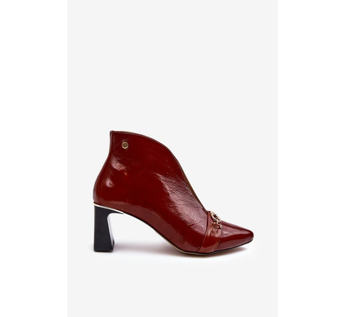 Kožené Boty Na  Hnědé model 21636031 - Maciejka