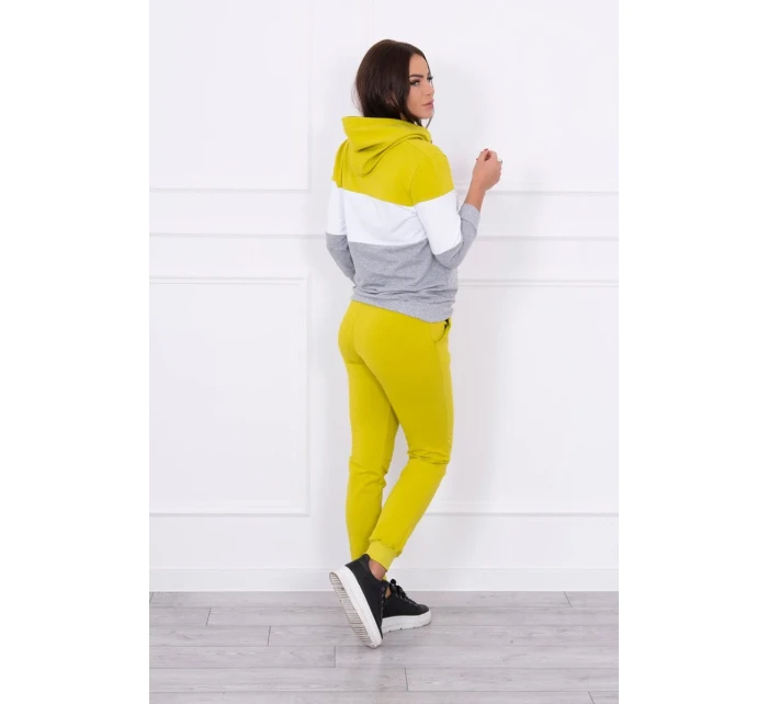 Farebná pruhovaná sada kiwi+biela