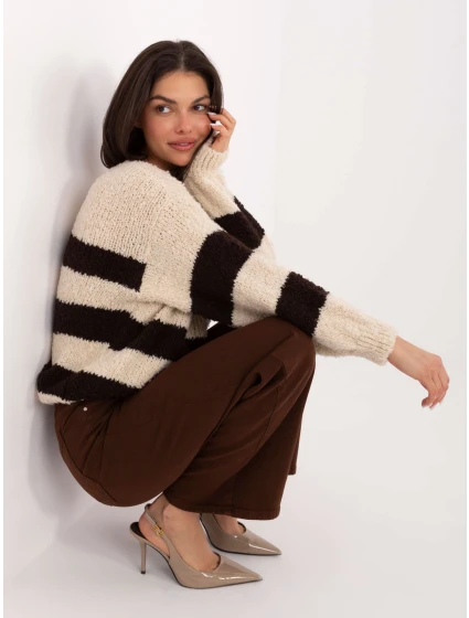 Sweter MI SW model 21776397 beżowy - FPrice Sweter MI SW model 21776397 beżowy - FPrice