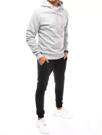 Pánska sivo-čierna tepláková súprava FashionStreet AX0670