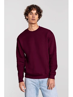 Fruit of the Loom Iconic Premium Set-In Sweat Mikina z hrubej bavlny 16.2282 bordová