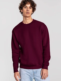 Fruit of the Loom Iconic Premium Set-In Sweat Mikina z hrubej bavlny 16.2282 bordová