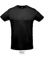 SOL'S Sprint Unisex športové tričko z piké 25.2995 čierne