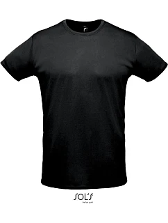 SOL'S Sprint Unisex športové tričko z piké 25.2995 čierne