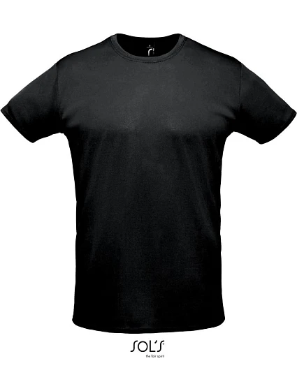 SOL'S Sprint Unisex športové tričko z piké 25.2995 čierne