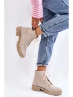 Flat Boots Lewski Shoes model 21607535 Světle béžová - Boto Flat Boots Lewski Shoes model 21607535 Světle béžová - Boto