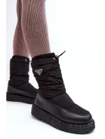 Śniegowce Damskie Na Grubej Podeszwie Czarne Lureta Śniegowce Damskie Na Grubej Podeszwie Czarne Lureta