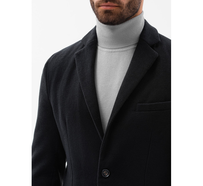 Pánsky kabát Ombre Coat C432-1 Black