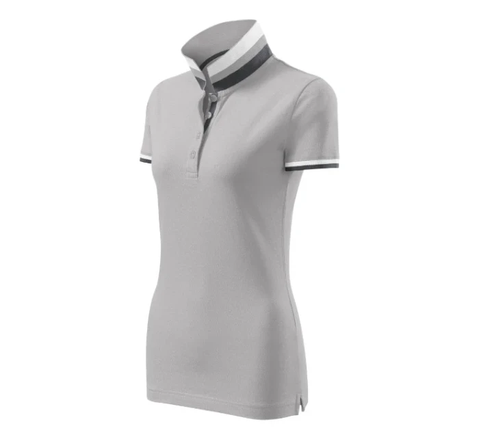 Polokošeľa Collar Up strieborná šedá