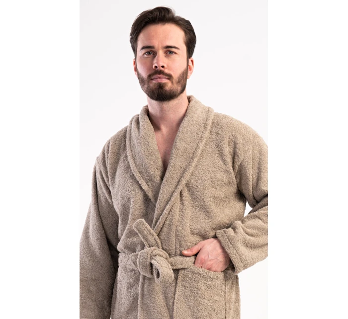 Pánský župan se šálovým límcem model 21820325 Béžová - Vienetta