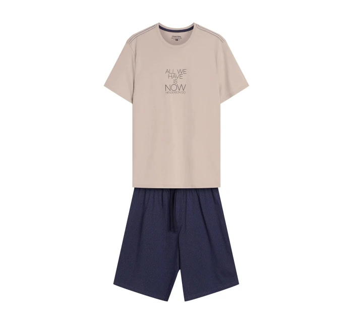 Pánské pyžamo  Béžová / tmavě modrá  model 21865046 - Henderson