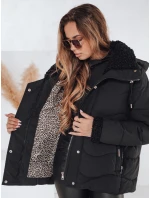 Dámská prošívaná zimní bunda s kapucí černá Dstreet model 21990453 - FashionStreet