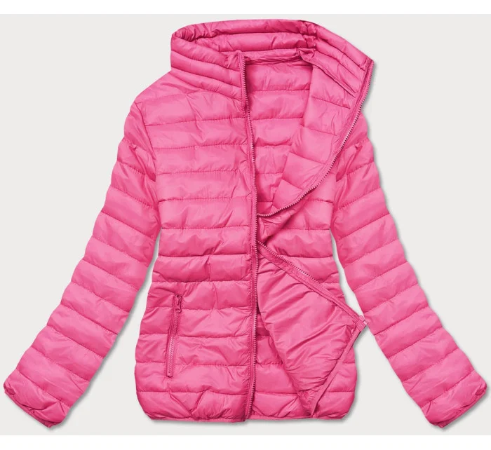Ľahká ružová prešívaná dámska bunda (58M23037-46)
