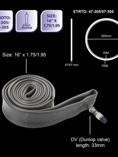 Guma na bicykel 16x1,75/1,95 Prevody na bicykel