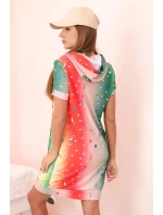 Dámske šaty bez ramienok s ozdobnými sponami béžovej farby