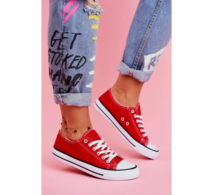 Damskie Klasyczne Trampki Czerwone Omerta