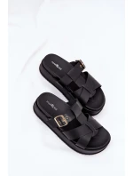 Dámské Pantofle Na Platformě S Pásky A Černé model 21687559 - Boto