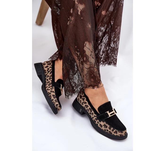 Semišové Dámské Mokasíny Černé model 21691292 - VINCEZA