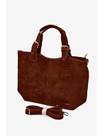 Kožená kabelka z imitace semiše Camel model 22111652 - Flora&Co