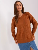 Sweter AT SW model 18884792 jasny brązowy - FPrice Sweter AT SW model 18884792 jasny brązowy - FPrice