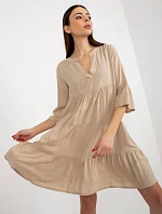 Dámske šaty D73761M30214C béžové - FPrice