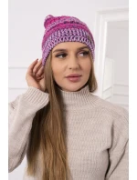 Fleecová čiapka Patrycja K254 fuchsiová+ružová