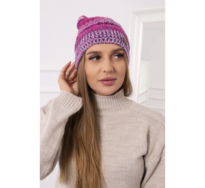 Fleecová čiapka Patrycja K254 fuchsiová+ružová