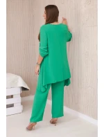 Sada halenky + kalhot s přívěskem jasně zelená