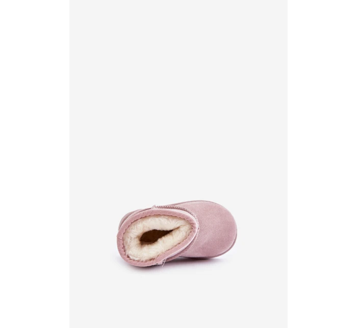 Dziecięce Ocieplane Botki Śniegowce Różowe Gooby