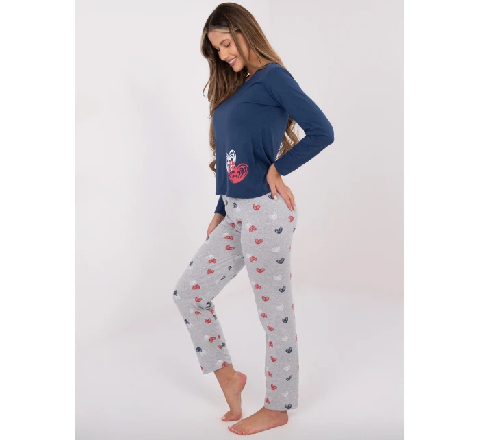 Piżama DU PI FP model 21800527 ciemny niebieski - FPrice