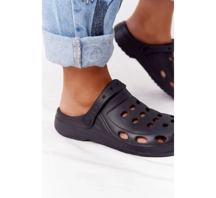 Dámské Nazouváky Černé Pěnové Crocsy EVA Dámské Nazouváky Černé Pěnové Crocsy EVA