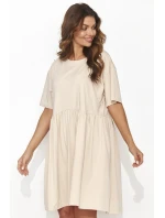 Denné šaty NU470 béžové - Numinou