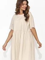 Denné šaty NU470 béžové - Numinou