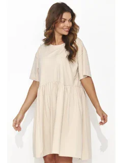 Denné šaty NU470 béžové - Numinou