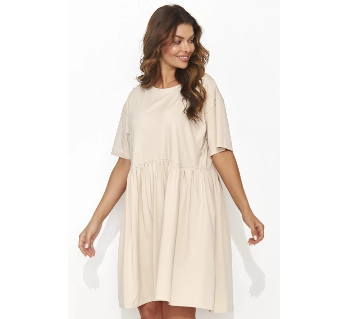 Denné šaty NU470 béžové - Numinou