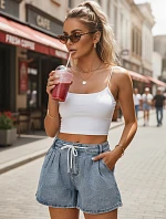 Dámske džínsové šortky SY0552 modré - FashionStreet