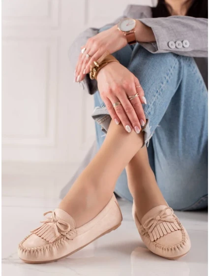 Trendy dámské hnědé mokasíny bez podpatku Trendy dámské hnědé mokasíny bez podpatku
