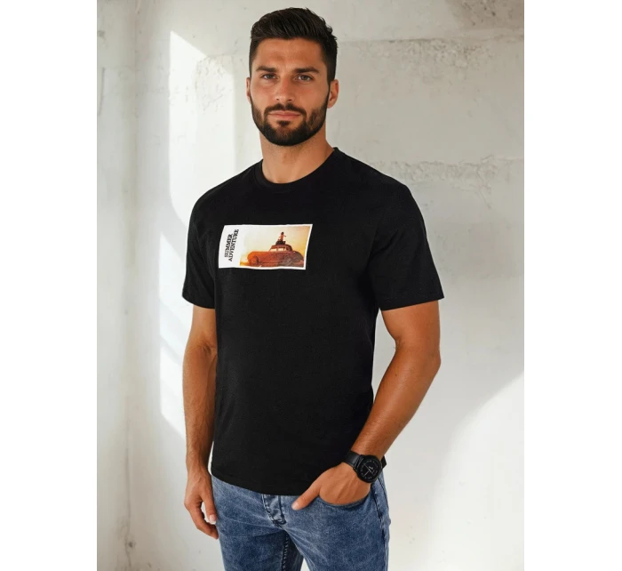 Pánské tričko s potiskem černé Dstreet model 21975031 - FashionStreet