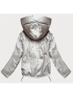 Modrá/béžová dámska obojstranná bunda (BH-2204)