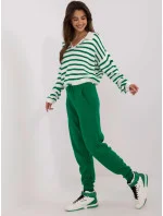 úpletový dámský pruhovaný komplet model 20835902 - Factory Price