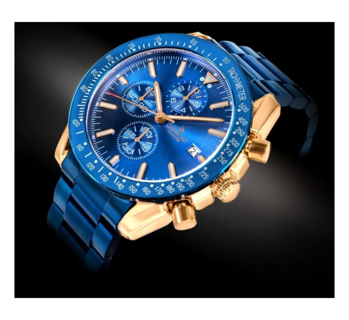 Pánské hodinky Chronograph Sapphire Blue Copper model 21807595 - Giewont Pánské hodinky Chronograph Sapphire Blue Copper model 21807595 - Giewont