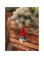 DEKORATÍVNA BÁBIKA S TAŠKOU MODRÉ DIEVČA 7,5 CM