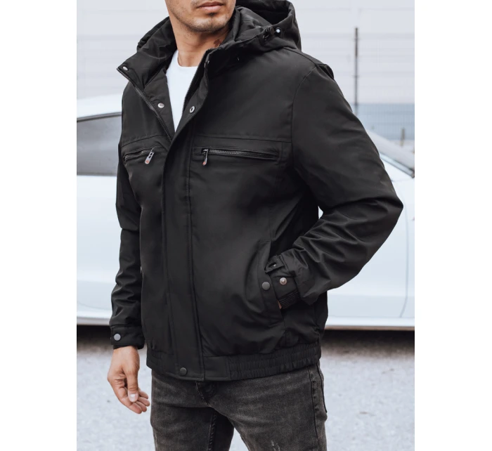 Pánska prechodná bunda čierna FashionStreet TX5031
