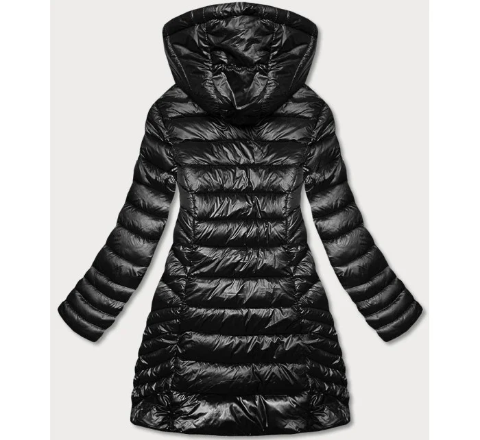 Dámska ľahká prešívaná zimná bunda čierna (z2821-1)