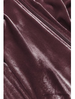 Hnědý dámský velurový dres s lampasy (81223)