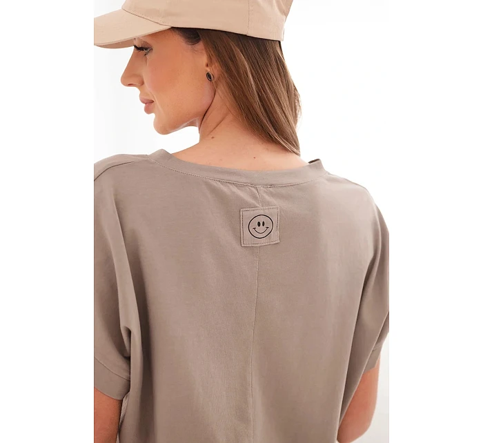 Dámská bavlněná halenka s výstřihem do V a krátkým rukávem fango Dámská bavlněná halenka s výstřihem do V a krátkým rukávem fango