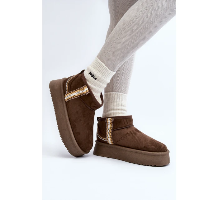 Sněhule na platformě se vzorem tmavě zelené model 21645946 - Boto Sněhule na platformě se vzorem tmavě zelené model 21645946 - Boto