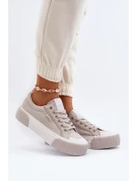 Dámské tenisky na tlusté podrážce model 21650049 šedé - Lee Cooper Dámské tenisky na tlusté podrážce model 21650049 šedé - Lee Cooper