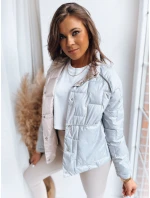 Dámská prošívaná oboustranná bunda světle šedá Dstreet model 21968769 - FashionStreet