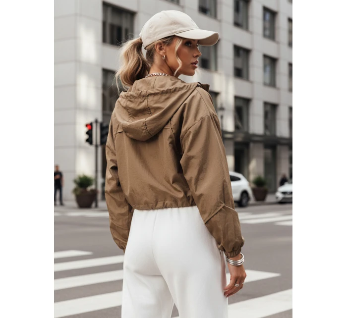 Dámská přechodná bunda s kapucí béžová Dstreet model 21974228 - FashionStreet